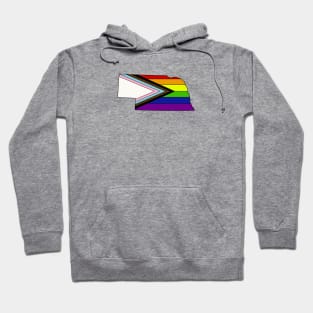 Progress pride flag - Nebraska Hoodie